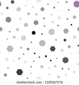 Light Pink, Yellow vector seamless texture with colorful hexagons. Design in abstract style with hexagons. Pattern can be used for landing pages.