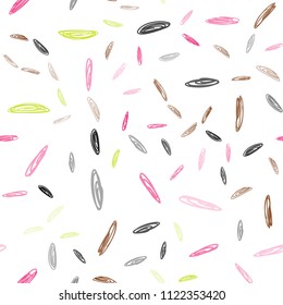 Light Pink, Yellow vector seamless backdrop with dots. Abstract illustration with colored bubbles in nature style. Pattern can be used for futuristic ad, booklets.