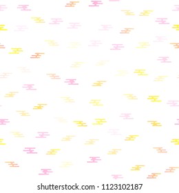 Light Pink, Yellow vector seamless cover with long lines. Blurred decorative design in simple style with lines. Best design for your ad, poster, banner.