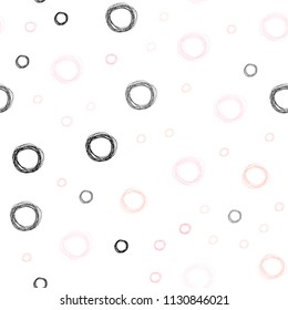 Light Pink, Yellow vector seamless template with circles. Beautiful colored illustration with blurred circles in nature style. Beautiful design for your business advert.