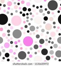 Light Pink, Yellow vector seamless backdrop with dots. Glitter abstract illustration with blurred drops of rain. Pattern can be used as texture of wallpapers.