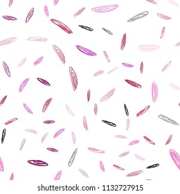 Light Pink, Yellow vector seamless texture with disks. Blurred bubbles on abstract background with colorful gradient. Pattern can be used for futuristic ad, booklets.