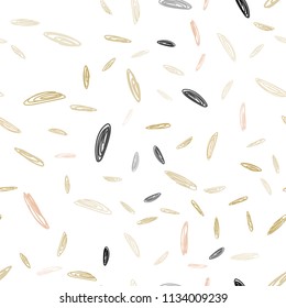 Light Pink, Yellow vector seamless cover with spots. Glitter abstract illustration with blurred drops of rain. New design for ad, poster, banner of your website.