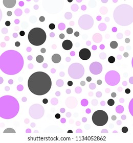 Light Pink, Yellow vector seamless background with bubbles. Beautiful colored illustration with blurred circles in nature style. Pattern can be used for futuristic ad, booklets.