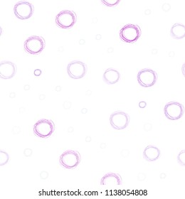 Light Pink, Yellow vector seamless texture with disks. Beautiful colored illustration with blurred circles in nature style. Pattern can be used for beautiful websites.