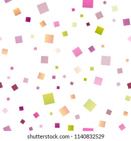 Light Pink, Yellow vector seamless texture in rectangular style. Rectangles on abstract background with colorful gradient. Best design for your ad, poster, banner.