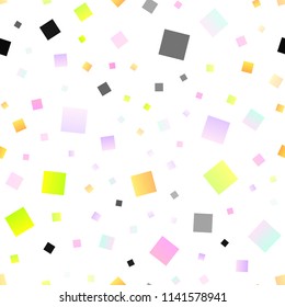 Light Pink, Yellow vector seamless cover in polygonal style. Decorative design in abstract style with rectangles. Pattern for commercials.