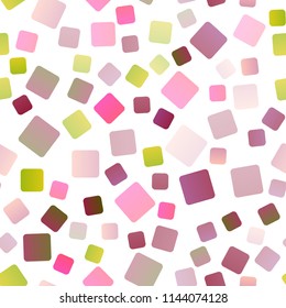 Light Pink, Yellow vector seamless texture in rectangular style. Rectangles on abstract background with colorful gradient. Smart design for your business advert.