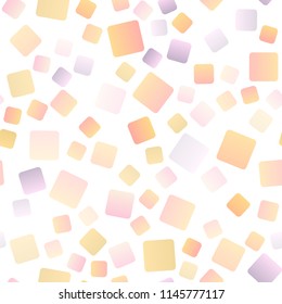 Light Pink, Yellow vector seamless layout with lines, rectangles. Glitter abstract illustration with rectangular shapes. Pattern for commercials.