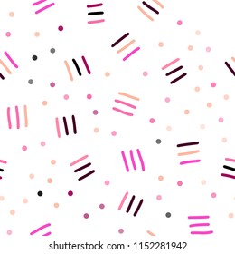 Light Pink, Yellow vector seamless cover with abstract shapes. Seamless Illustration with set of abstact gradient lines. Design for textile, fabric, wallpapers.