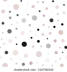 Light Pink, Yellow vector seamless background with bubbles. Modern abstract illustration with colorful water drops. Pattern for design of window blinds, curtains.