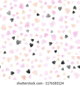 Light Pink, Yellow vector seamless background with straight lines. Decorative shining illustration with lines on abstract template. Pattern for your busines websites.
