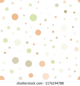 Light Pink, Yellow vector seamless layout with circle shapes. Glitter abstract illustration with blurred drops of rain. Pattern for design of fabric, wallpapers.