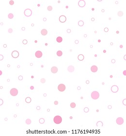 Light Pink, Yellow vector seamless cover with spots. Blurred decorative design in abstract style with bubbles. Trendy design for wallpaper, fabric makers.