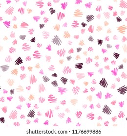 Light Pink, Yellow vector seamless layout with flat lines. Lines on blurred abstract background with gradient. The pattern for ad, booklets, leaflets.