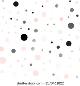 Light Pink, Yellow vector seamless background with bubbles. Beautiful colored illustration with blurred circles in nature style. Design for textile, fabric, wallpapers.