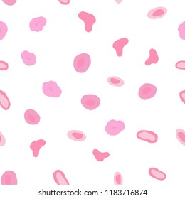 Light Pink, Yellow vector seamless texture with disks. Glitter abstract illustration with blurred drops of rain. Pattern for design of fabric, wallpapers.