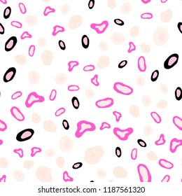 Light Pink, Yellow vector seamless cover with spots. Blurred bubbles on abstract background with colorful gradient. Template for business cards, websites.