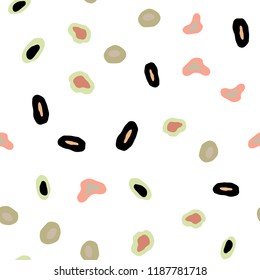 Light Pink, Yellow vector seamless cover with spots. Glitter abstract illustration with blurred drops of rain. Template for business cards, websites.