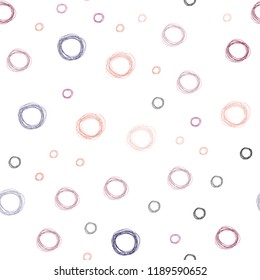 Light Pink, Yellow vector seamless cover with spots. Blurred decorative design in abstract style with bubbles. New design for ad, poster, banner of your website.