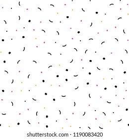 Light Pink, Yellow vector seamless template with circles, triangles. Abstract illustration with colorful discs and triangles. Trendy design for wallpaper, fabric makers.