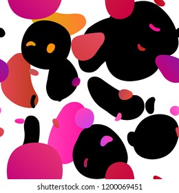 Light Pink, Yellow vector seamless backdrop with dots, spots. Blurred decorative design in abstract style with bubbles. Pattern for trendy fabric, wallpapers.
