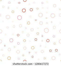 Light Pink, Yellow vector seamless cover with spots. Abstract illustration with colored bubbles in nature style. Pattern can be used as texture of wallpapers.