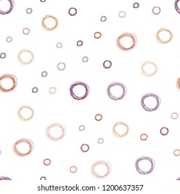 Light Pink, Yellow vector seamless template with circles. Illustration with set of shining colorful abstract circles. Completely new template for your brand book.