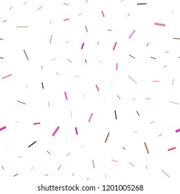 Light Pink, Yellow vector seamless cover with long lines. Shining colored illustration with narrow lines. The template can be used as a background.