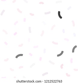 Light Pink, Yellow vector seamless pattern with liquid shapes. Blurred geometric sample with gradient bubbles.  The template for cell phone backgrounds.