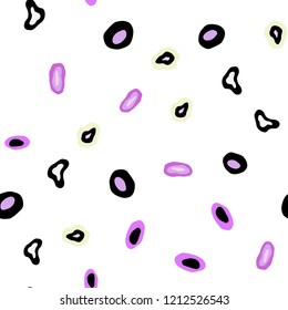 Light Pink, Yellow vector seamless texture with disks. Glitter abstract illustration with blurred drops of rain. Template for business cards, websites.