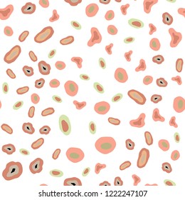 Light Pink, Yellow vector seamless background with bubbles. Blurred decorative design in abstract style with bubbles. Design for textile, fabric, wallpapers.