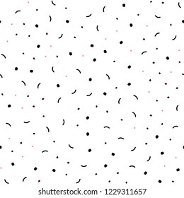 Light Pink, Yellow vector seamless background with bubbles, lines. Colorful illustration with circles and lines in futuristic style. Design for textile, fabric, wallpapers.