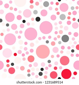 Light Pink, Yellow vector seamless template with circles. Illustration with set of shining colorful abstract circles. Pattern can be used for futuristic ad, booklets.