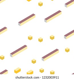 Light Pink, Yellow vector seamless, isometric background with rectangles. Modern abstract illustration with colorful rectangles. Template for business cards, websites.