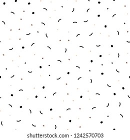 Light Pink, Yellow vector seamless texture with disks, lines. Modern abstract colorful illustration with spheres and lines. Pattern for design of fabric, wallpapers.