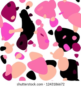 Light Pink, Yellow vector seamless cover with spots. Illustration with set of shining colorful abstract circles. Texture for window blinds, curtains.