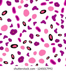 Light Pink, Yellow vector seamless pattern with spheres. Glitter abstract illustration with blurred drops of rain. Pattern for design of window blinds, curtains.