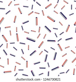 Light Pink, Yellow vector seamless, isometric template with repeated sticks. Shining colored illustration with sharp stripes. Template for business cards, websites.