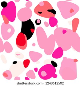 Light Pink, Yellow vector seamless backdrop with dots. Blurred bubbles on abstract background with colorful gradient. Pattern for trendy fabric, wallpapers.