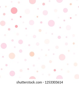 Light Pink, Yellow vector seamless background with bubbles. Abstract illustration with colored bubbles in nature style. Design for textile, fabric, wallpapers.