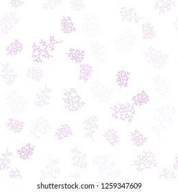 Light Pink, Yellow vector seamless doodle layout with branches. Brand new colored illustration with leaves and branches. Design for textile, fabric, wallpapers.