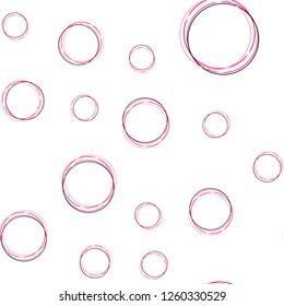 Light Pink, Yellow vector seamless layout with circle shapes. Modern abstract illustration with colorful water drops. Texture for window blinds, curtains.