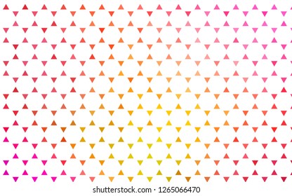 Light Pink, Yellow vector seamless backdrop with lines, triangles. Illustration with set of colorful triangles. Design for textile, fabric, wallpapers.