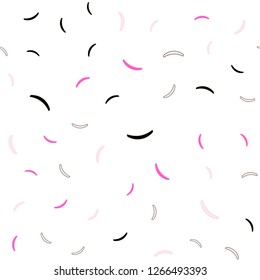 Light Pink, Yellow vector seamless background with curved lines. A shining illustration, which consists of curved lines. Colorful wave pattern for your design.
