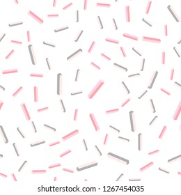 Light Pink, Yellow vector seamless, isometric template with repeated sticks. Modern geometrical abstract illustration with Lines. Design for textile, fabric, wallpapers.