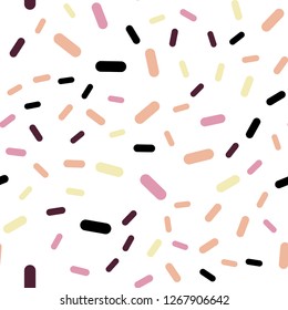 Light Pink, Yellow vector seamless texture with colored lines. Lines on blurred abstract background with gradient. Smart design for your business advert.