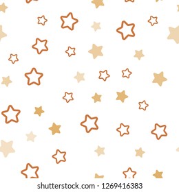 Light Pink, Yellow vector seamless pattern with christmas stars. Stars on blurred abstract background with gradient. Texture for window blinds, curtains.