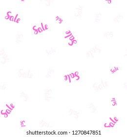 Light Pink, Yellow vector seamless cover with symbols of sales. Colorful set of  percentage signs in simple style. Backdrop for ads, leaflets of Black Friday.