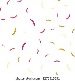 Light Pink, Yellow vector seamless texture with bent lines. Colorful illustration in simple style with gradient. Abstract design for your web site.